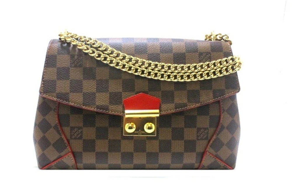 LOUIS VUITTON Shoulder Bag Caissa Clutch Damier Cerise Red